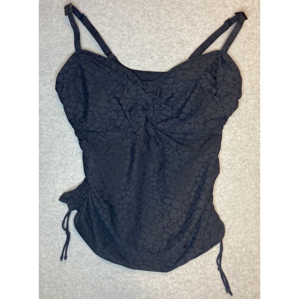 fantasie tankini Sz 38ff Animal Print Black Swim Top Underwire Support Busty